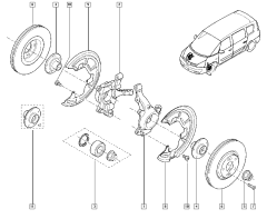 Шарнір колеса Інтерфейс Правильно Renault Espace IV Vel Satis 8200322079