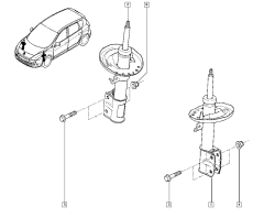 Амортизатор Інтерфейс Оригінал Renault Scenic III 543020048R