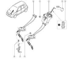 Посилання на перемикач передач Оригінал Renault Scenic Megane II 7701066651