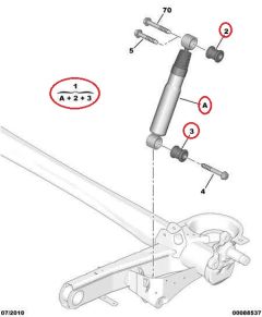 Амортизатор Задня частина Оригінал Jumpy Scudo Expert II III 9806036380