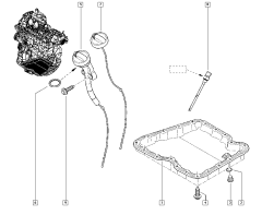 Міра оливи Оригінал Renault Koleos Megane III 2.0 DCI 0161100QAD