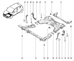 Монтажний кронштейн Нові Renault Clio 4 543171370R