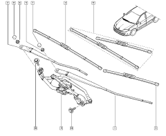 Щітка склоочисника Правильно Оригінал Renault Laguna III 288900004R