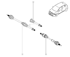 Приводний вал Права Оригінал Renault Clio IV 1.5 dCi 391003491R Приводний вал Права Оригінал Renault Clio IV 1.5 dCi 391003491R