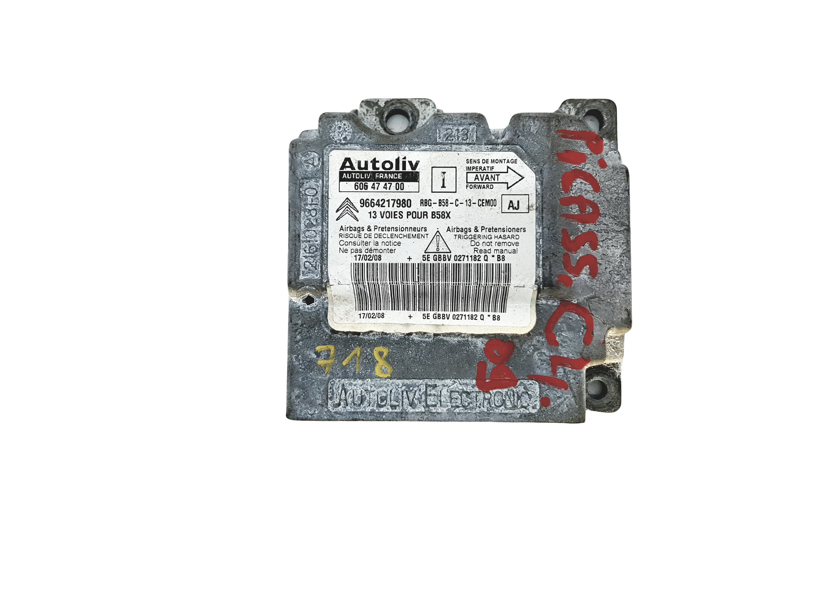 Модуль водія 9664217980 606474700 PSA Autoliv 23413 main product photo